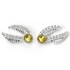 Harry Potter Sterling Silver Golden Snitch Stud Earrings with Crystals
