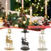1PC Iron Festive Candle Atmosphere Deer Candlestick Stable Use Repeatedly Party Retro Artistic Personality Christmas