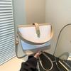 Stylish Minimalist Woven Pattern Bucket Bag For Women In Chic Black Green Brown And Khaki Colors