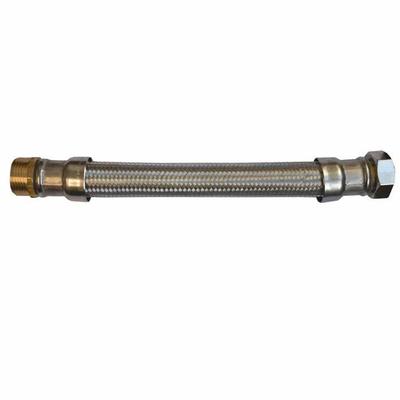 DN25 Armored Hose, Flexible, Stainless Steel, Drinking Water, 1000mm, DVGW