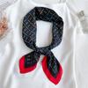 Hong Kong style temperament silk scarf 71cm square scarf colored letter H scarf female star silk scarf neck protection scarf tied hair