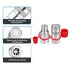 High Performances Hydraulic Quick Coupler 1/2Inch NPT Rate 5076PSI Flow Includes Protective Cover Enhancing Durability