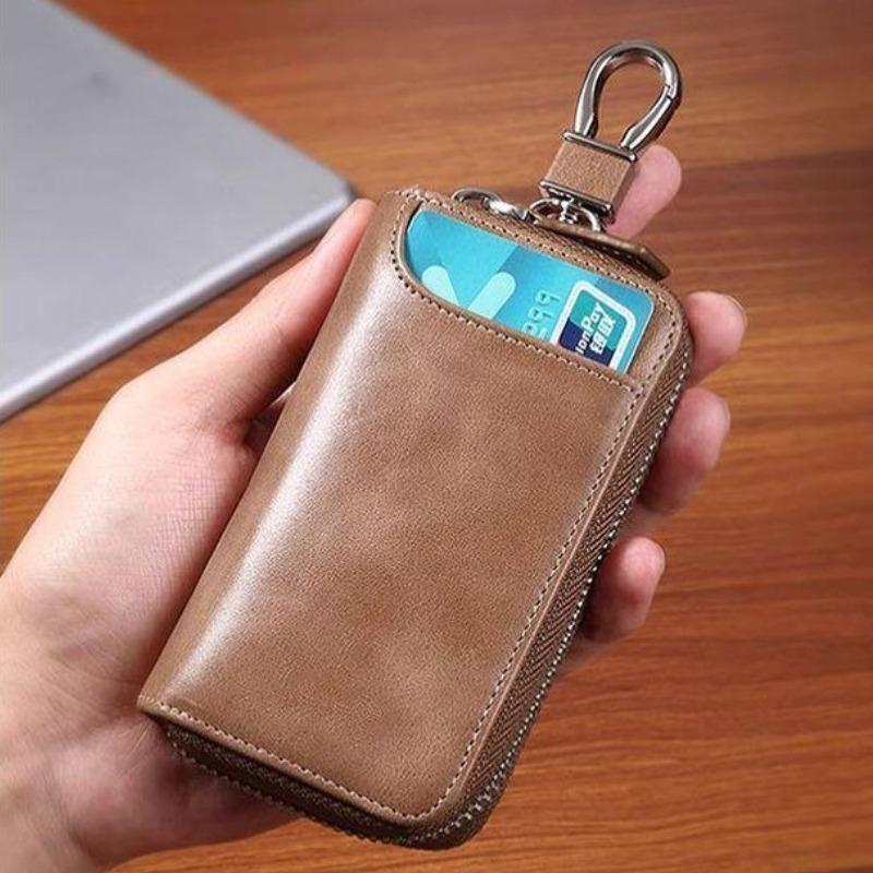 PU Leather Keychain Men Women Key Holder Organizer Pouch Fashion Car Key Wallet Housekeeper Key Case Mini Card Bag