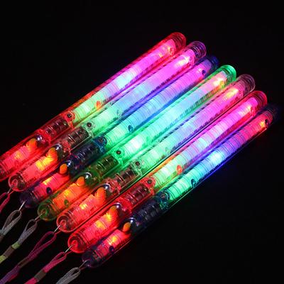 6 Stück Transparenter LED Bunter Glitzerstab Halloween Geburtstag Hochzeitsparty Abschlussball Konzert Geschenk Partyzubehör Dekoration