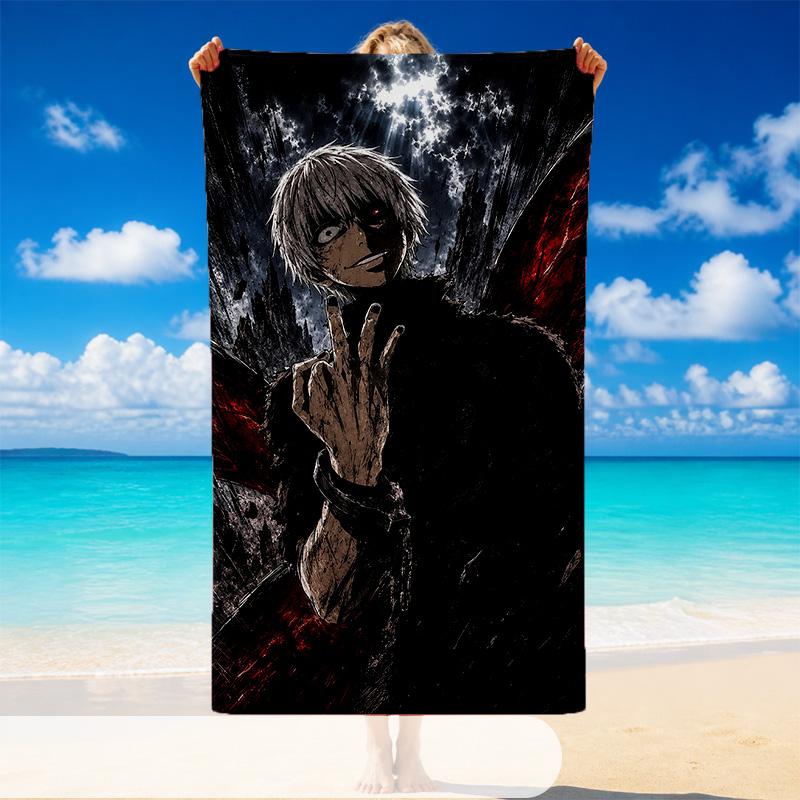 Tokyo Ghoul Beach Towel, Soft Large Absorbent Towel For Beach Swimming Pool Travel Vacation