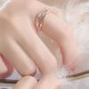 Fashion Ladies Crystal Cross Open Adjustable Rings Jewelry