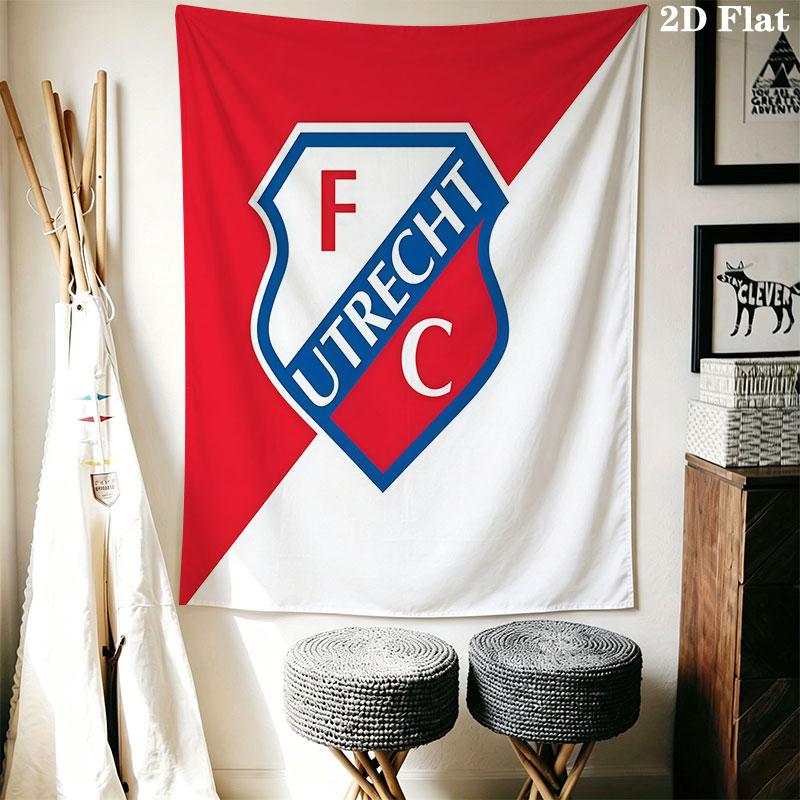 FC Utrecht Wall Hanging Printed Fabric Blanket Decorative Tapestries for Bedroom Living Room Home Decor