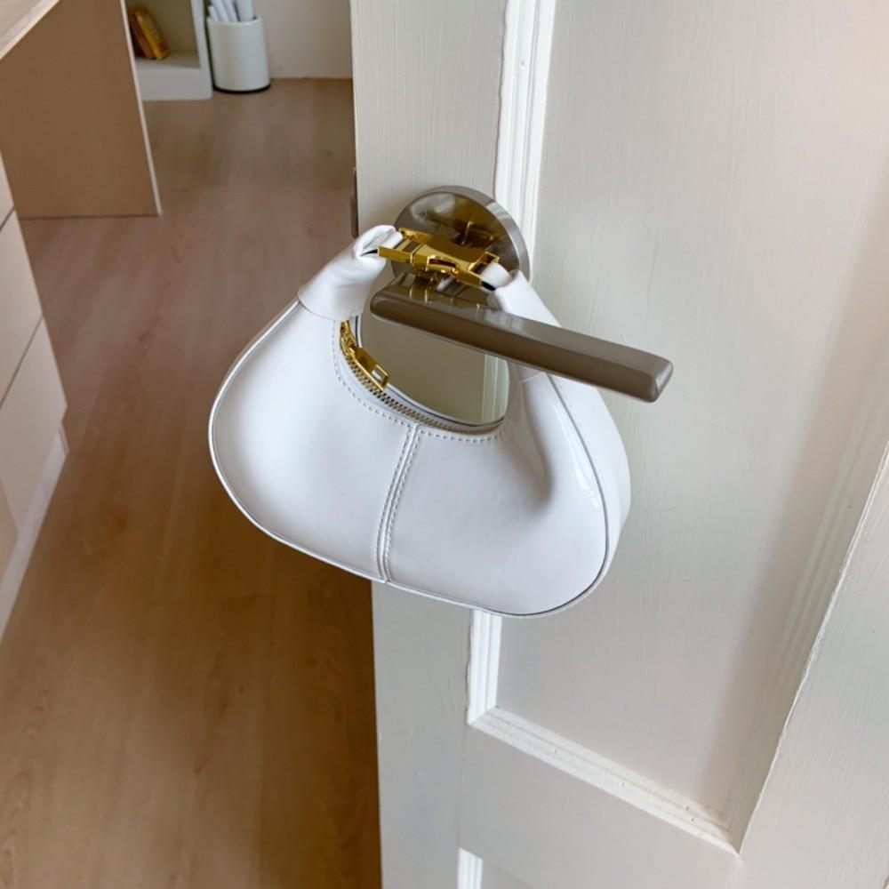 

Сумка-полумесяц Y2k Простые женские кошельки для монет Модная сумочка из искусственной кожи на каждый день белый