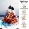 1pc, Vibrant Clownfish Watercolor Art Blanket - Seasonal Decorative Throw for Home, Soft Flannel Throw Blanket - Versatile & Cozy for Bedroo