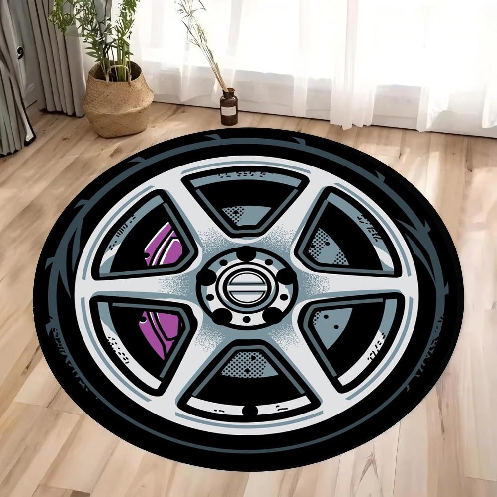 

Vintage Vinyl Record Round Carpet Music Themed Rug for Living Room Sofa Bedside Floor Mat Unique Gift for Music Lovers cocina 80cm