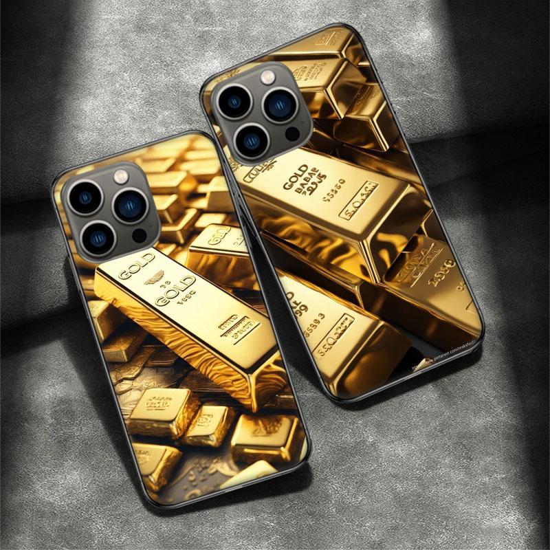 Gold Bar Wealth and Finance Phone Case For Apple Iphone 16E 16 Pro Max 15 Plus Soft 13 12 Mini Cover 11 14 Pro Max Capa 8 7 SE S