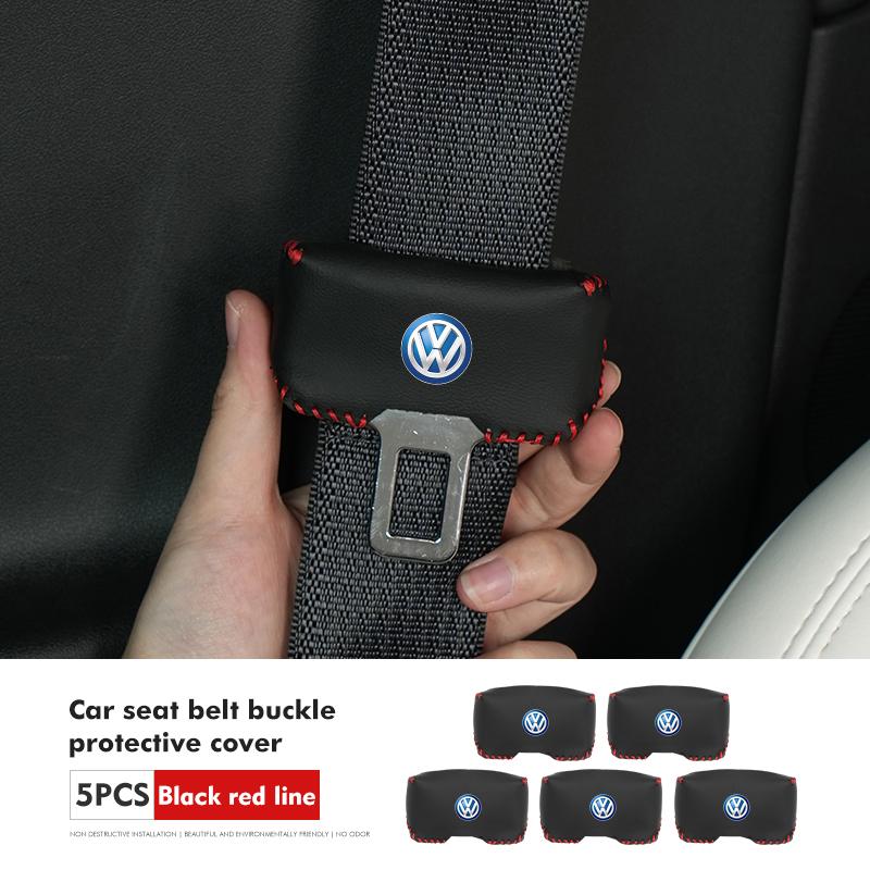 O2Suede Car Seat Belt Buckle Plug Anti-Scratch Clip Protective For Volkswagen VW Golf 4 5 6 7 Polo Jetta Sagitar Magotan Passat B5
