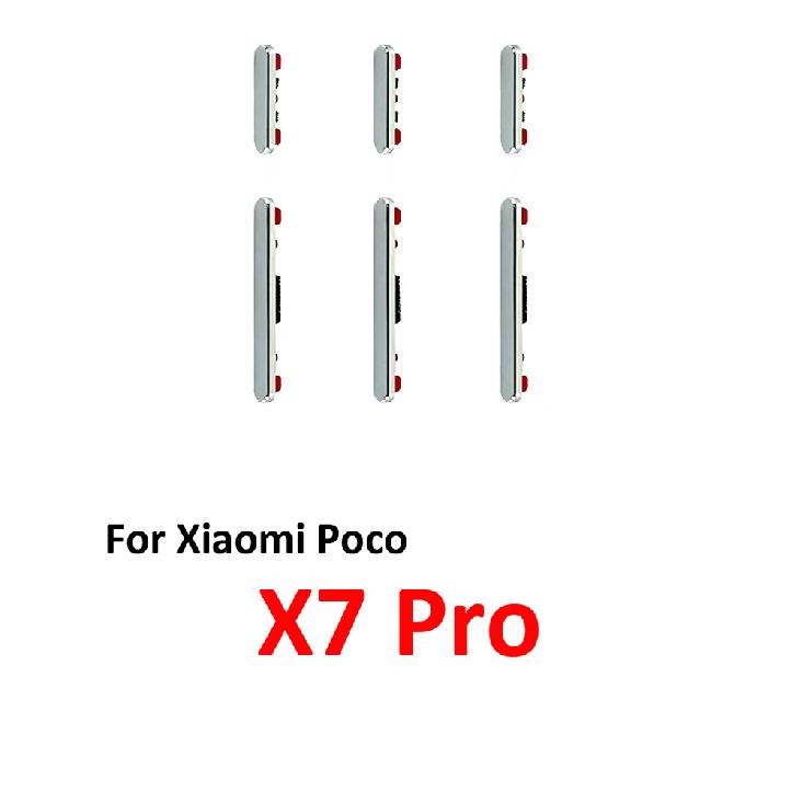 For Xiaomi Poco X7 Pro Phone Power Volume Button On Off Up Down External Side Key Internal Flex Cable Repair Parts Black Green 5