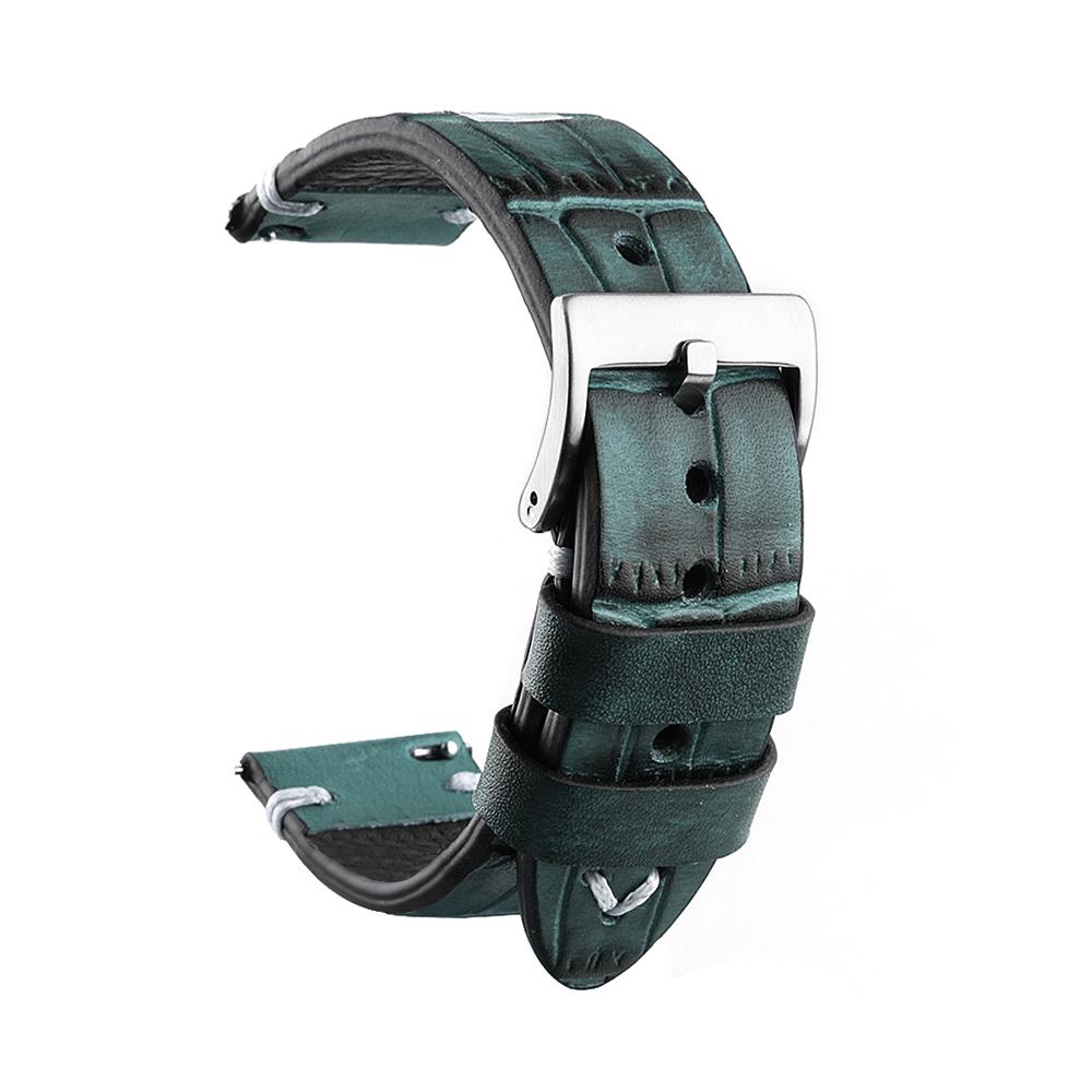 

Crocodile Pattern Watch Strap 18mm 20mm 22mm 24mm Replacement Wristwatch Band Alligator Watchband for Women Men Bracelet Belt 24mm синій