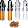 4 Pack Camping Spice Containers, Portable Spice Dispenser with Knob Switch Storage Bottle, Salt and Pepper Shakers Spice Storage for Outdoor Activitie