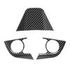 3 Pcs Steering Wheel Panel Trim Carbon Fiber Style Steering Wheel Decorative Decals for Camry XV70