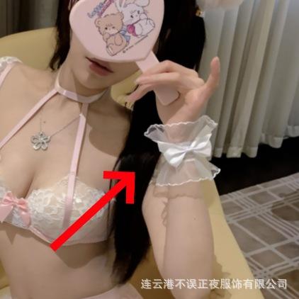 Sexy lingerie pure lace maid suit women with steel ring small chest gathering sexy uniform T