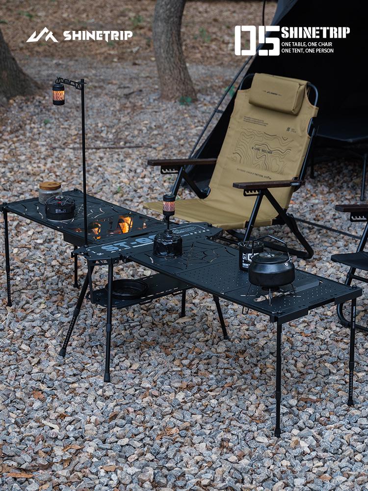 Mountain Fun Series 05 Expandable Tactical Camping Table: Portable, Folding, Storage-Ready, Aluminum Alloy.