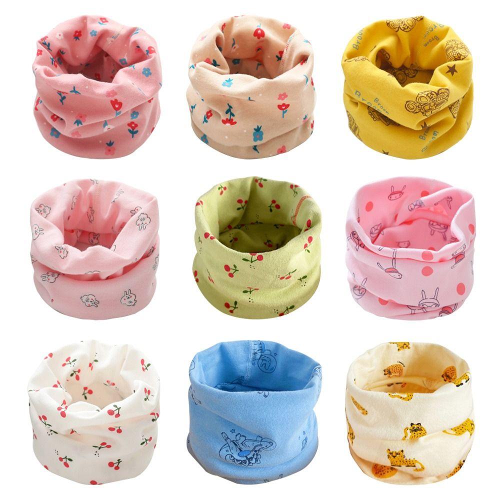 1-16 Years Old Elastic Kids Winter Scarf Cotton Neckerchief Knitted Scarves for Baby Boys Girls