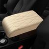 Wave Embroider PU Leather Car Armrest Mat Center Console Arm Rest Protection Cushion Auto Armrests Storage Box Cover Pad