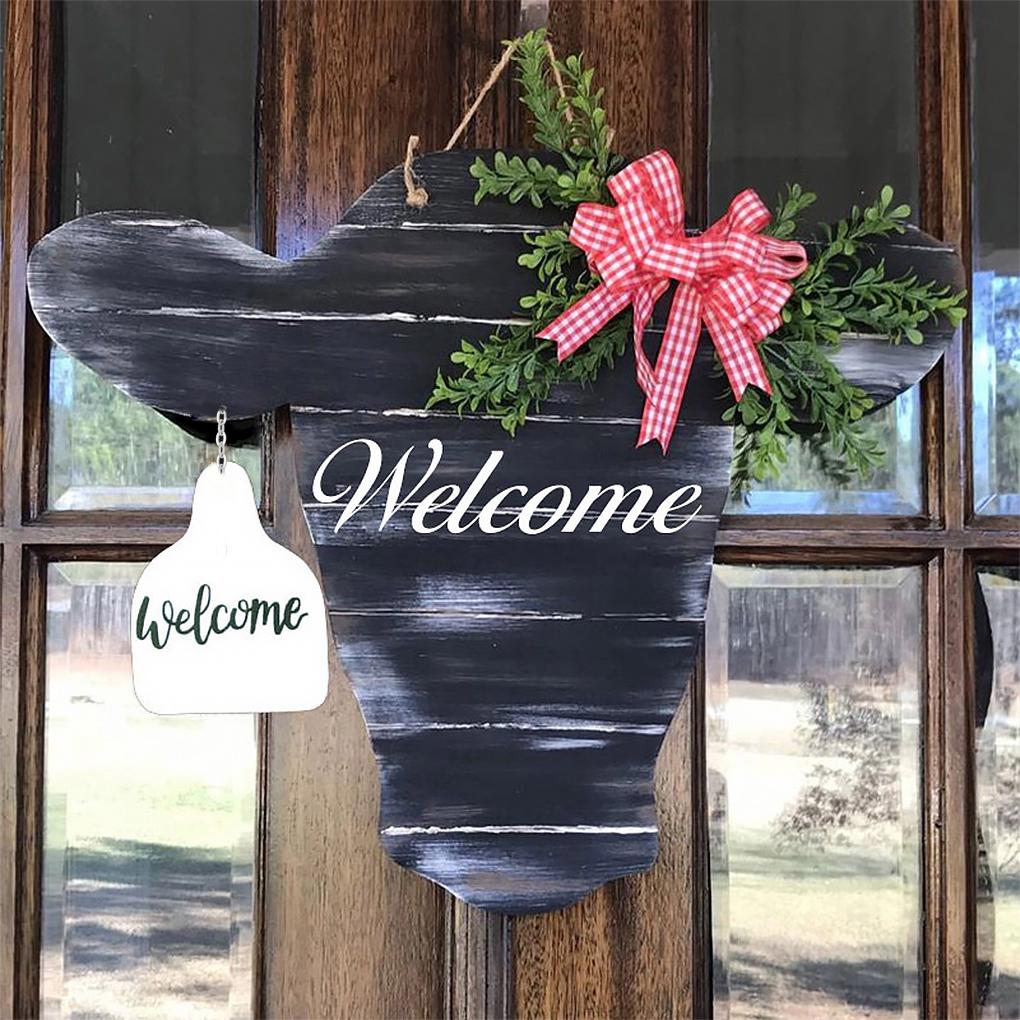 Front Door Hanging Welcome Sign Patios Porch Board Home Farmhouse Decoration Outdoor Decor Housewarming Art Craft Supplies