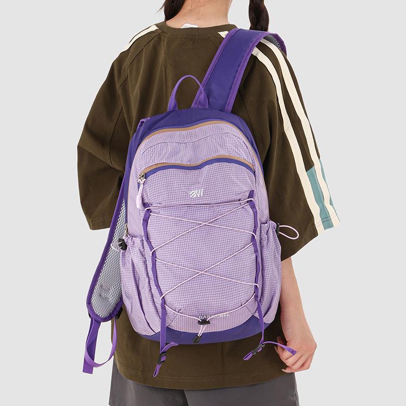 Color Block Backpack Unisex Commuter Large Capacity Lightweight Travel Backpack Student Schoolbag