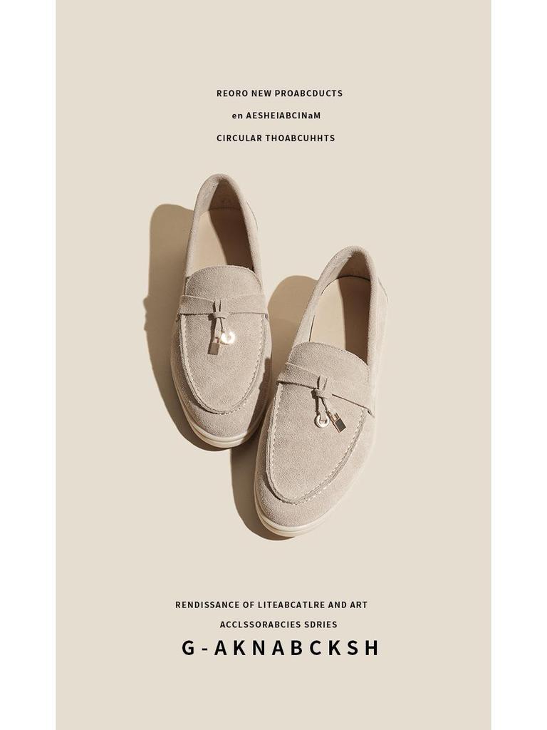 Women's British Style Retro Leather Loafers - Slip-on Moccasins, Plus Size, Flat, Casual.
