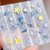 3D Summer Beach Ocean Charms Nail Silicone Mold Dolphin Shell Conch Starfish Coconut Tree Flower Templates Mold Nails Mold Tools