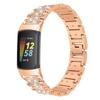 Fitbit Charge 5/6 Diamond Metal Wristband: Alloy Chain with Steel Strap