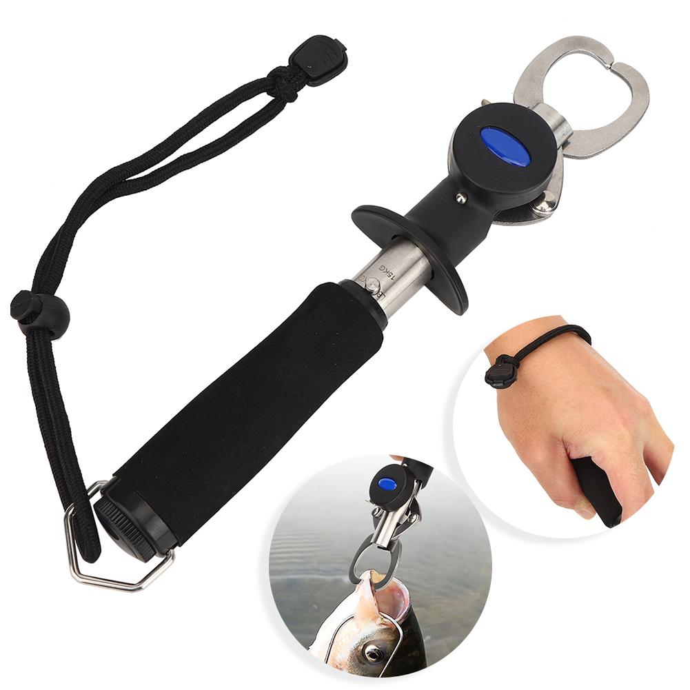 Bærbar Kvalitets Rustfritt Stål Fiskeagn Tang Kontroller Fiskeleppe Klemme Tilbehør med Lanyard