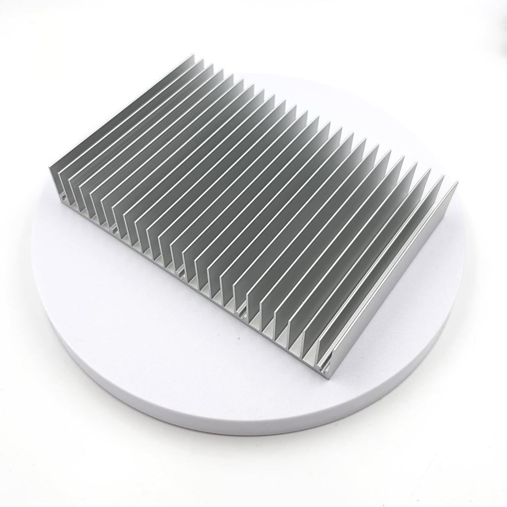 Large Heatsink 100x150x25mm Cooling Radiator for CPU, MOS Tube Circuit Board, PCB Module Cooler, LED Amplifier Device, with 24 Fins - Silver