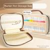 Large Capacity Markers Pen Storage Bag Zipper Watercolor Pen Stationery Bag  Stationery
