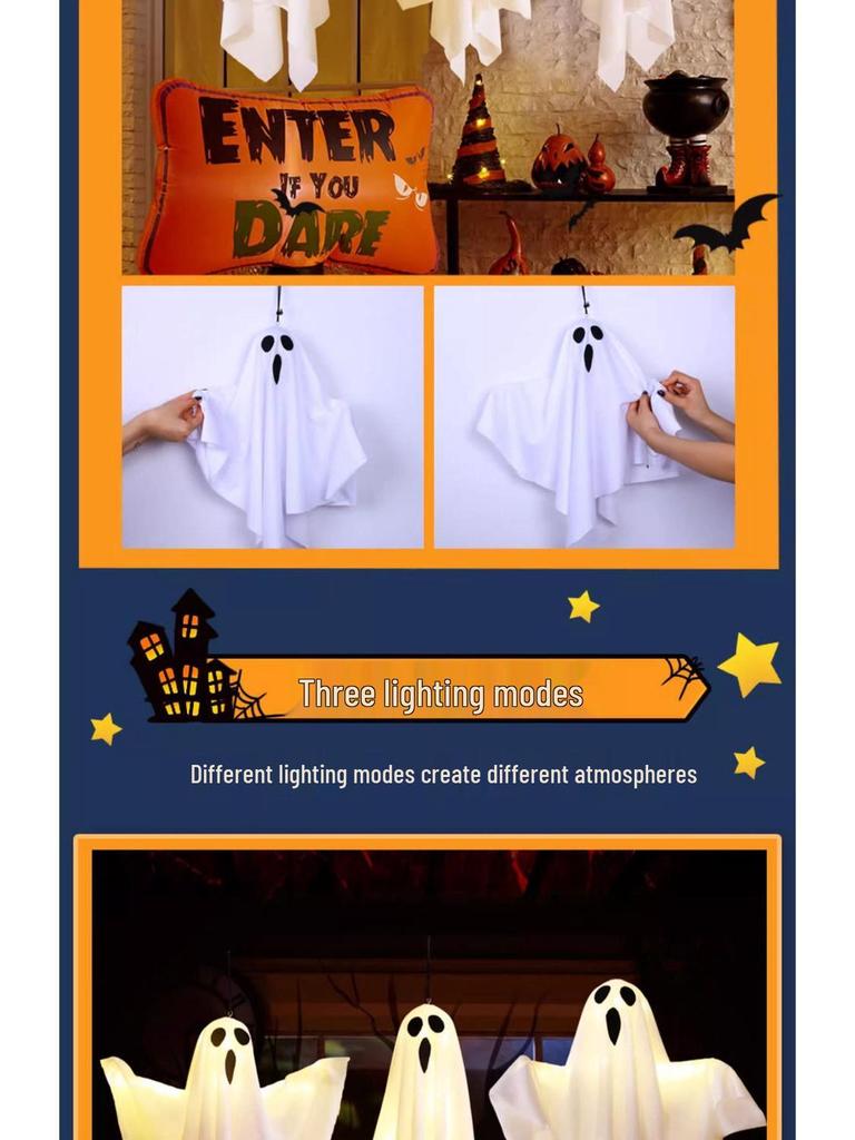 Halloween Leuchtende Geist LED Lichterketten für Außen Dekoration