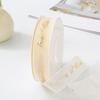 10Yards/Roll Hair Bows DIY Craft Gold Foil Snow Yarn for Gift Wrapping 2.5cm Organza Ribbon Printed Silk Ribbons