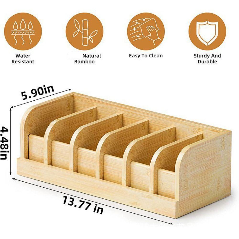 Natural Bamboo Belt Storage Box Save Space Belt Display Rack Purse Storage Holder  Women