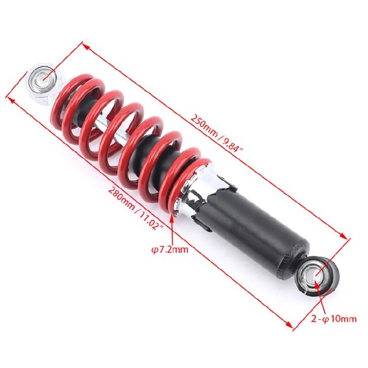 Front Rear Shock Absorber Suspension For Motorcycle Dirt Bike ATV 250mm 9.8"