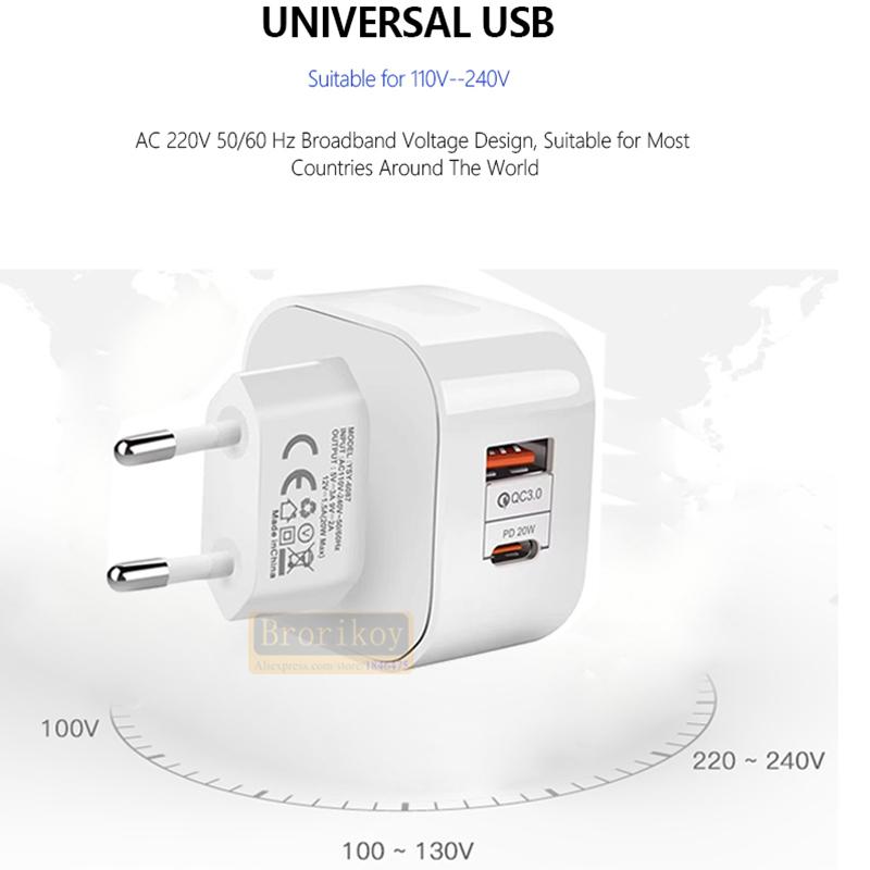 Încărcător USB C 40W Încărcător Rapid Priza 2 Porturi Încărcător Tip C PD Încărcător de Perete Adaptor de Alimentare pentru Samsung Xiaomi iPhone 14 13 QC3.0