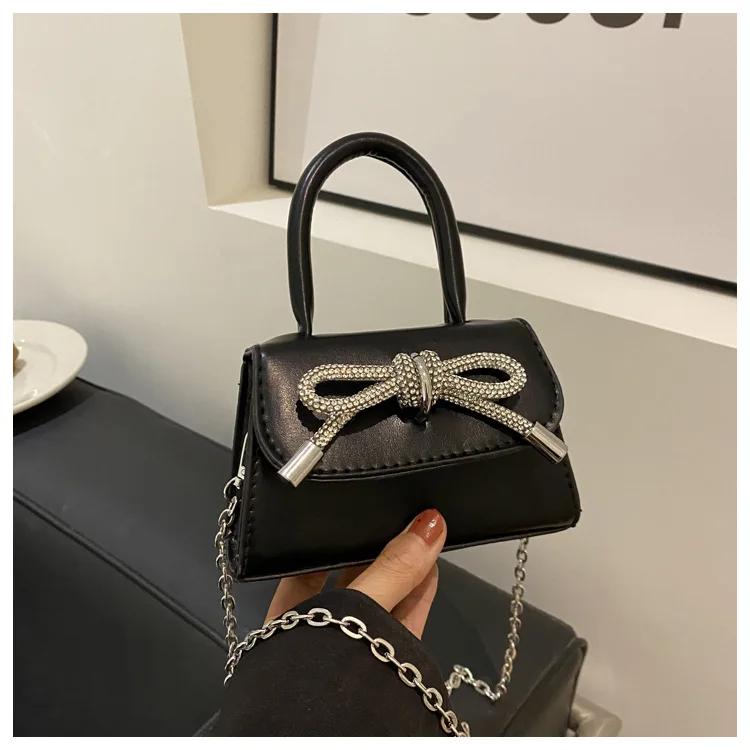 Mini Portable Small Square Shoulder Bag Women's  Autumn Winter New Fashion Chain Shoulder Messenger Crossbody Bag