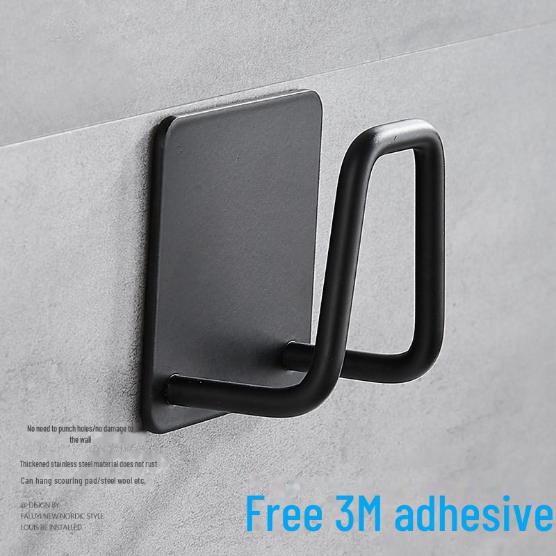 Stainless Steel Punch-Free Sponge Drain Rack: Under-Sink Storage & Hanger