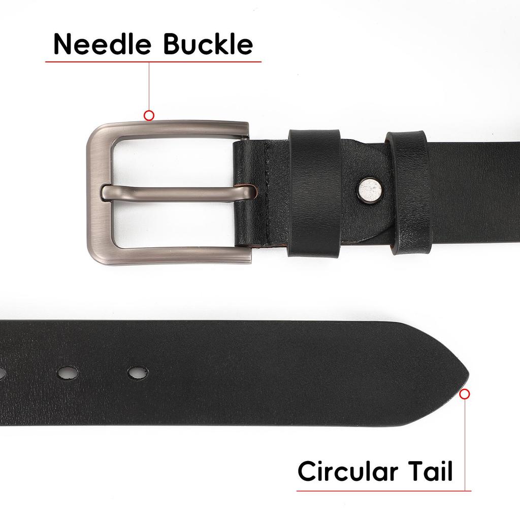 Men's Vintage Cowhide Decorative Business Belt - Versatile and Stylish for Fashionable Denim Pants