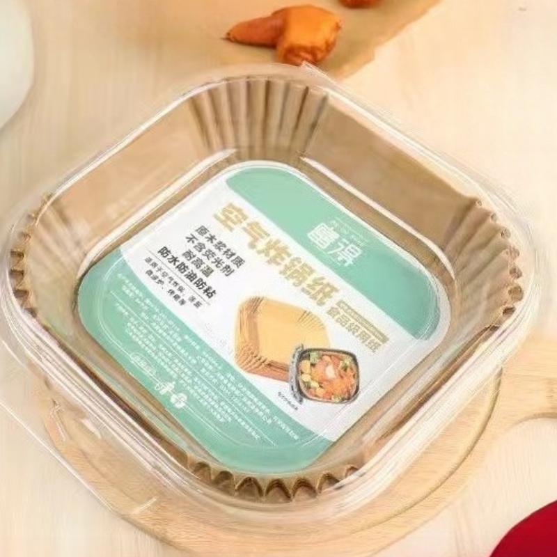 

100pc Air Fryer Disposable Paper Liner for Air Fryer Silicone Oil Paper Absorbing Special Paper Pad for Food Plate