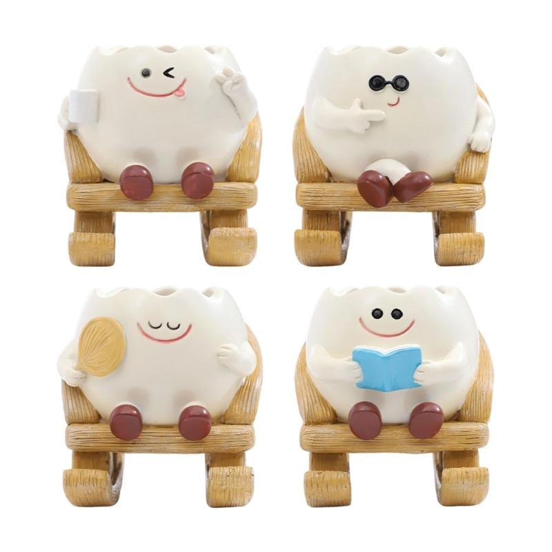 Rocking Chair Smile Faces Planter with Drainage Hole Cute Plant Pots for Indoor Outdoor Plant Unique Funny Flower Pot