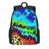 Blue Tie Dye Backpack Abstract Art Print Camping Backpacks Women Men Kawaii School Bags High Quality Breathable Rucksack