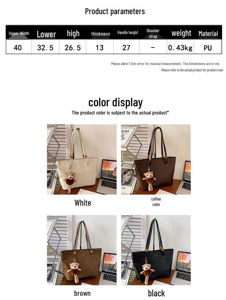 Leather Womens Soft 2025 Versatile Handbag Large Capacity Commute Tote Shoulder Bag