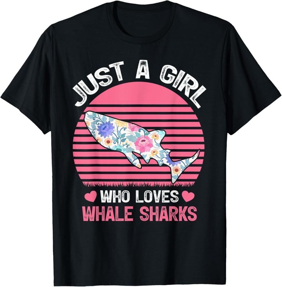 Vintage Whale Shark Lover Just A Girl Who Loves Whale Sharks T-Shirt Unisex T-Shirt XXXL 1950₽
