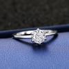 Huitan Klassisch und Einfach Runder Zirkonia Damenringe Zeitloser Stil Hochzeit Verlobung Accessoires Hohe Qualität Heißer Schmuck