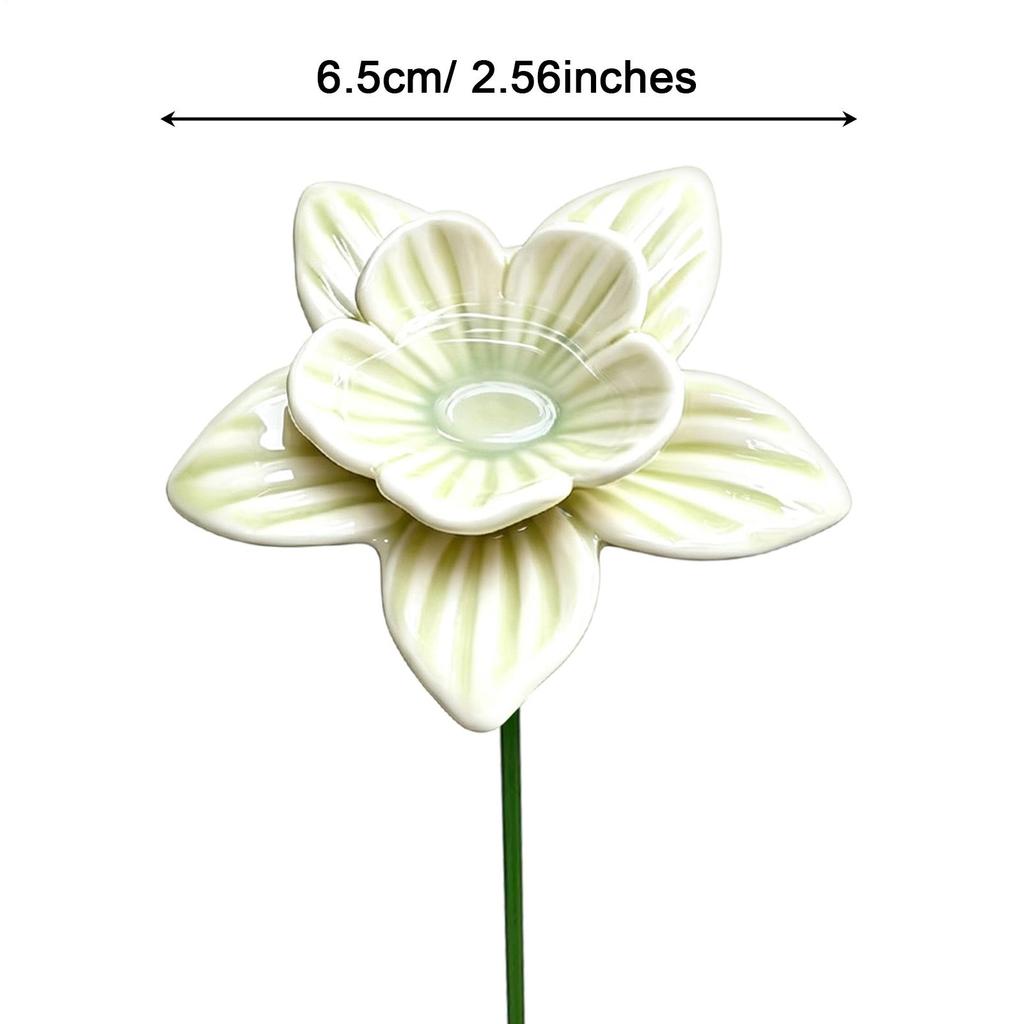 Pollinator Watering Station 4 Piece Ceramic Flower Shape Pollinator Waterer Bee Bath For Outdoor Backyard Patio Deck Butterfly