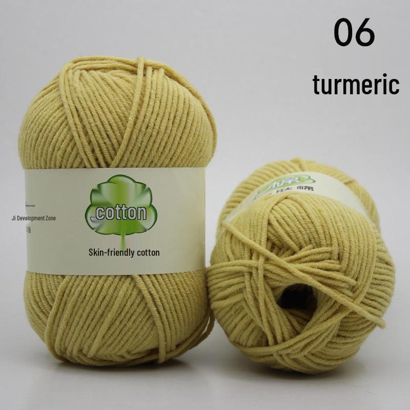 Combed 5-Ply Milk Cotton Yarn for DIY Knitting & Crochet - Medium-Thick Scarf & Blanket Material Pack