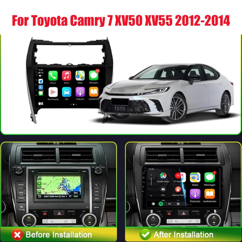 Car Radio Android 14 Carplay Auto For Toyota Camry 7 XV 50 55 2012 - 2017 Navigation GPS Multimedia Player video Stereo WIFI+4G