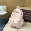 Student Schoolbag Women's Nylon Backpack Lightweight Solid Color Backpack Travel Bag